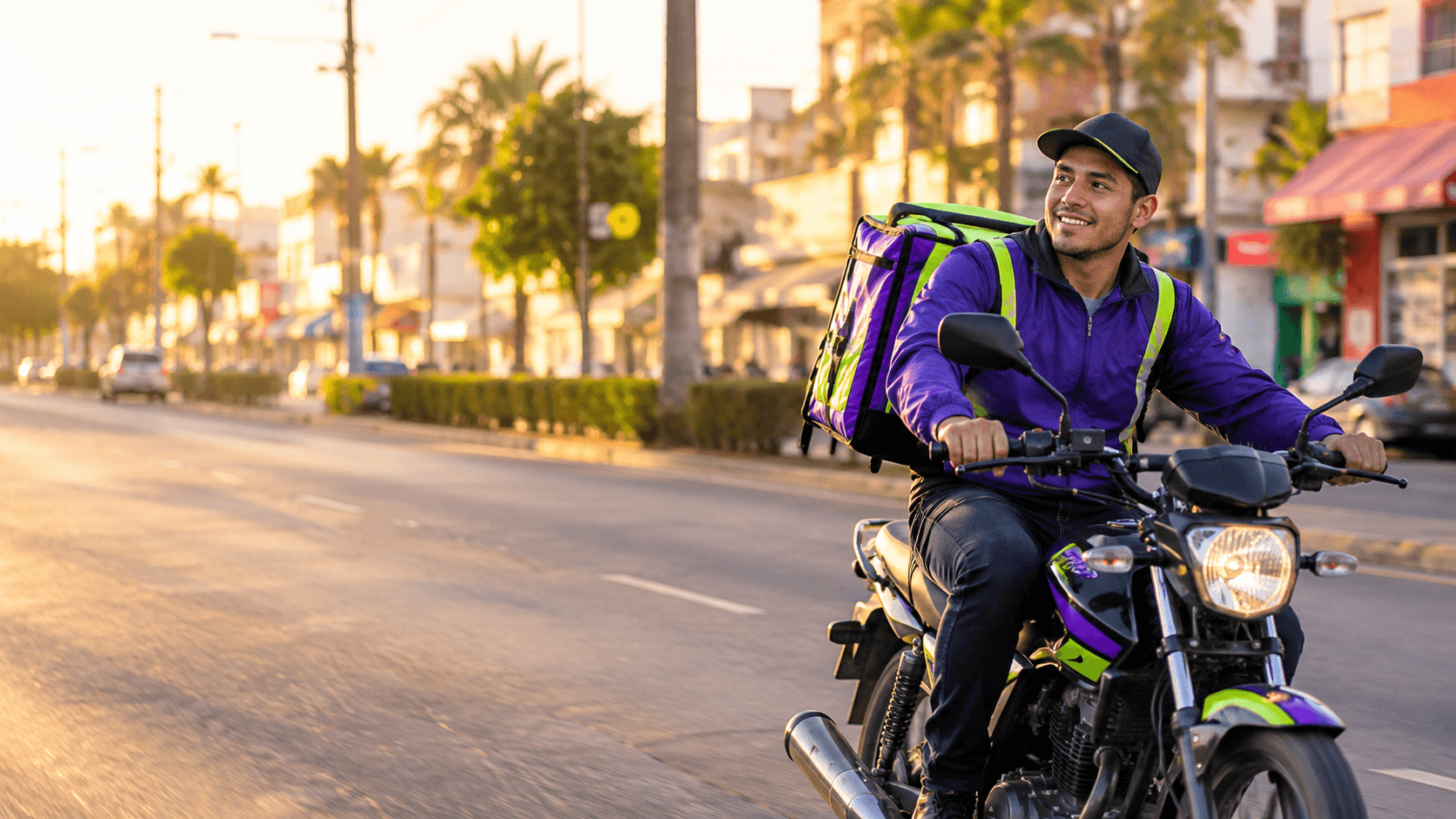 Repartidor RaudaGo en moto
